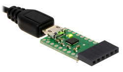 CP2104 Держатель USB-последовательного адаптера в макете с установленными штекерными разъемами 0,1 ″